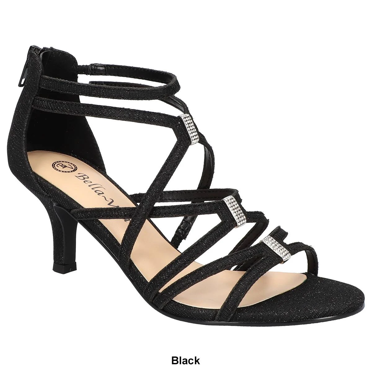 Womens Bella Vita Karlette Glitter Dress Sandals - Image 7