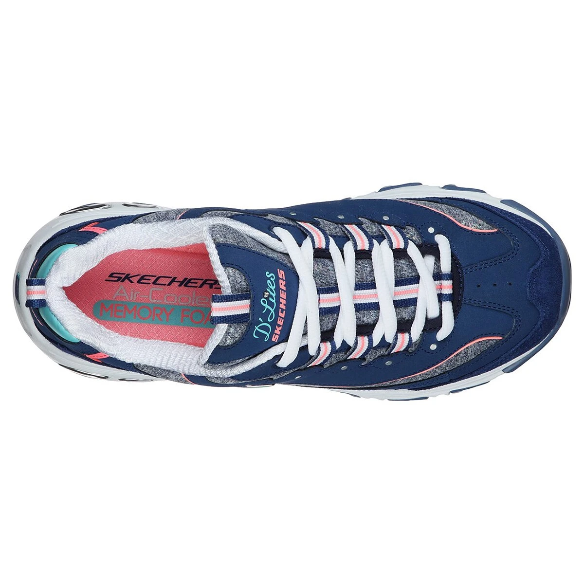 Womens Skechers D’ Lites Sparkling Rain Athletic Sneakers - Image 3