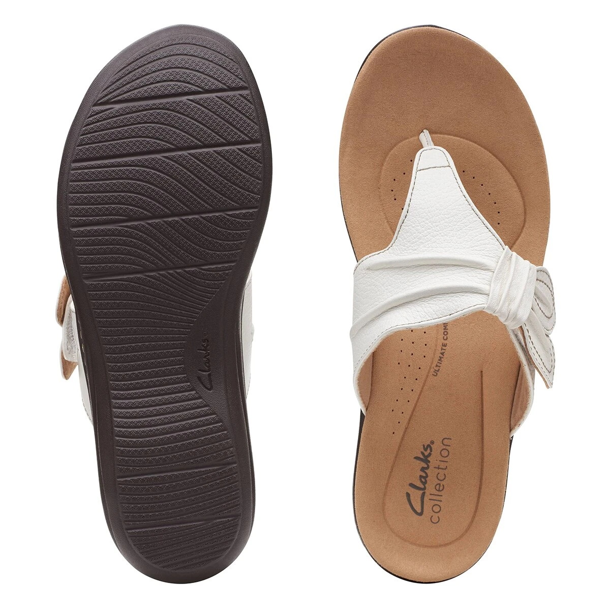 Sandals Womens Clarks® Collections Laurieann Rae Leather Flip Flops - Image 4