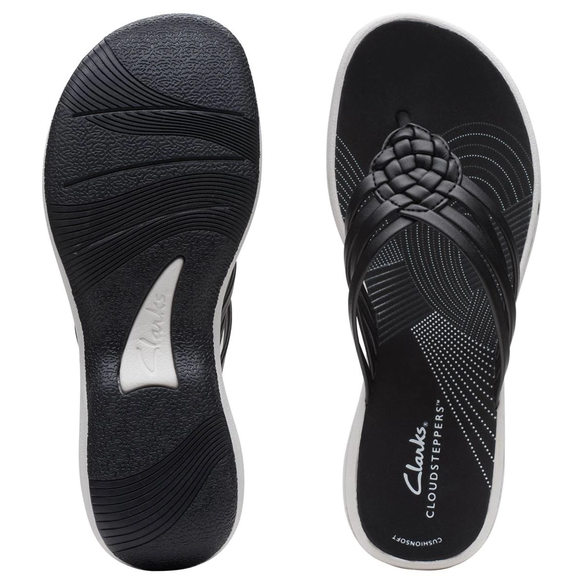 Sandals Womens Clarks® Cloudsteppers™ Breeze Coral Flip Flops - Image 6