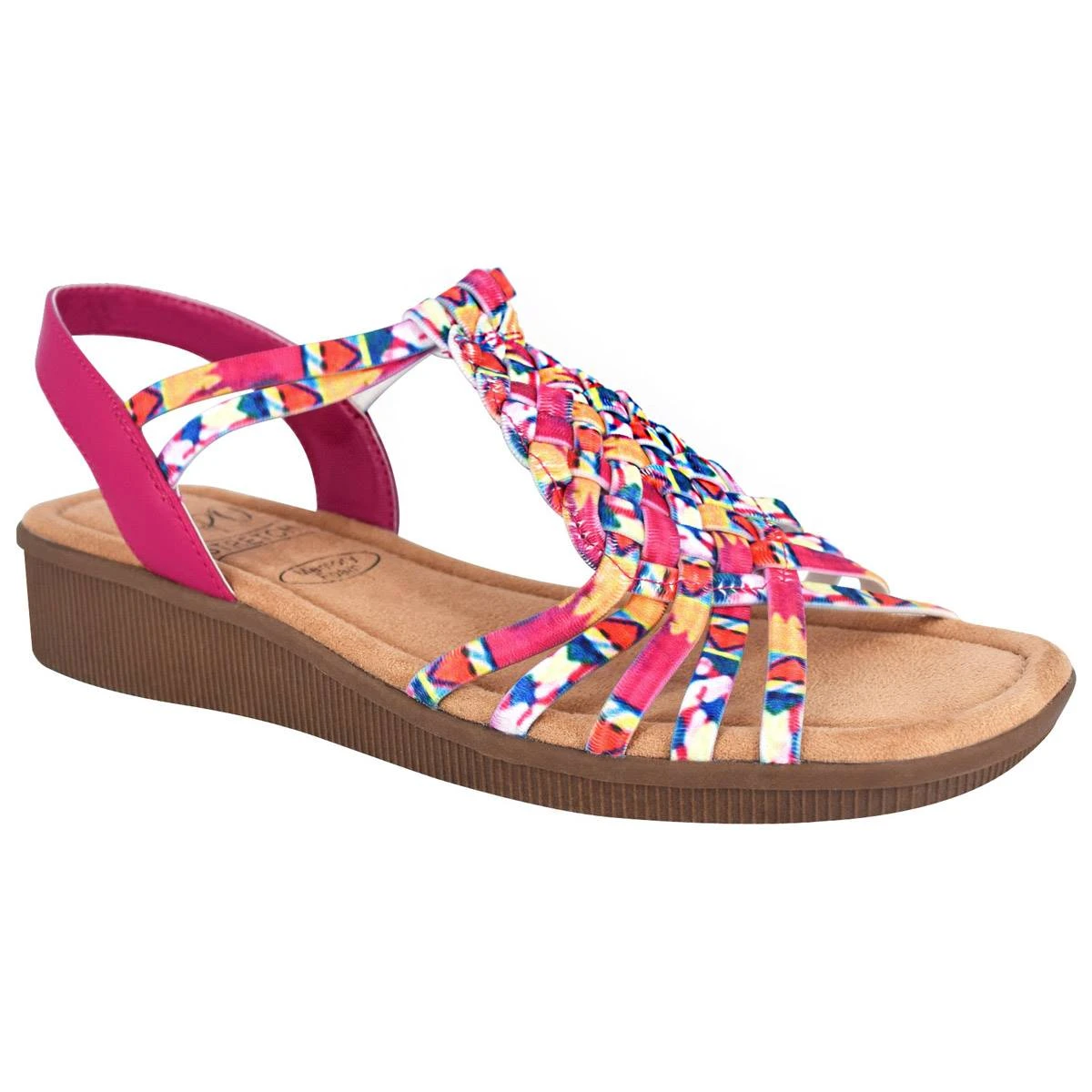 Womens Impo Rosette Stretch Strappy Colorful Sandals