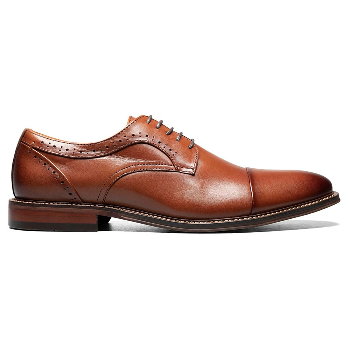 Dress Shoes Mens Stacy Adams Maddox Cap Toe Oxfords - Brown - Image 2