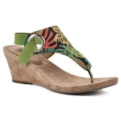 Womens White Mountain Aida Tropical Wedge Sandals