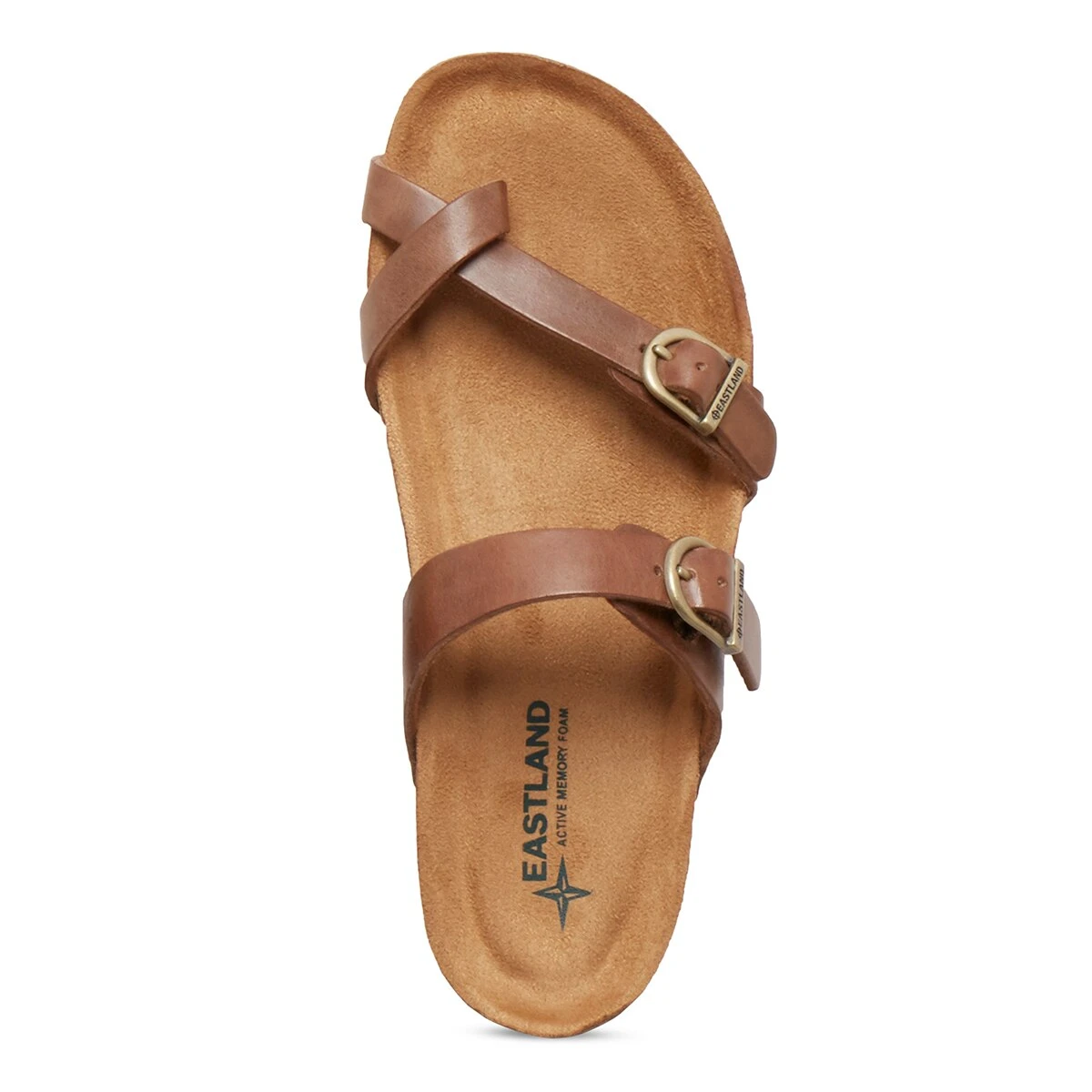 Womens Eastland Tiogo Leather Slide Sandals - Image 4