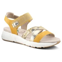 Womens Spring Step Heather Snake Platform Sandals