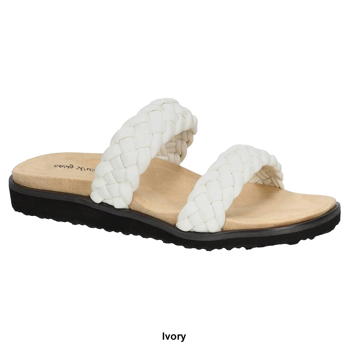 Womens Easy Street Susi Woven Solid Slide Sandals - Image 8