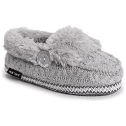 Womens MUK LUKS® Sequoia Moccasin Slippers - Medium Grey