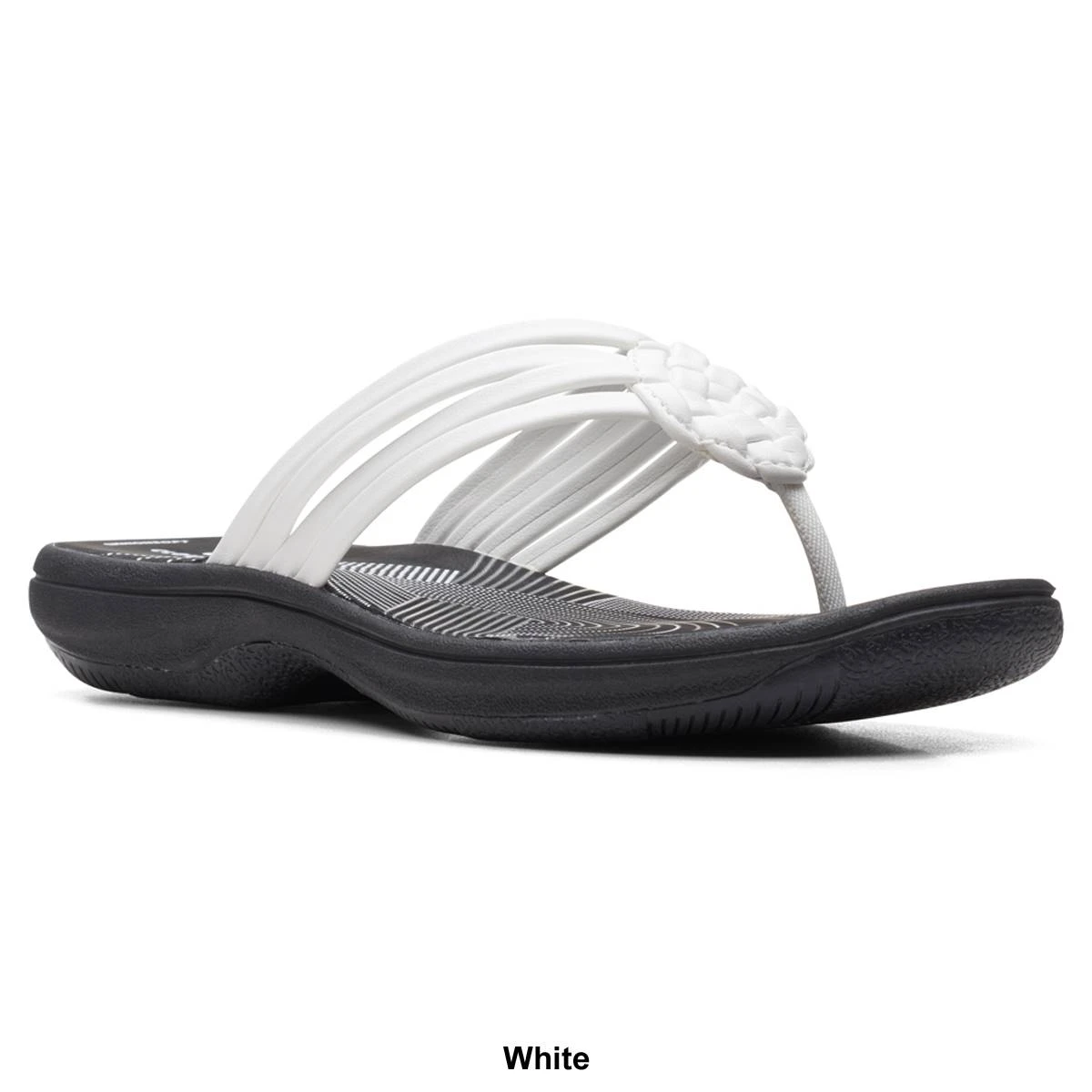 Sandals Womens Clarks® Cloudsteppers™ Breeze Coral Flip Flops - Image 8