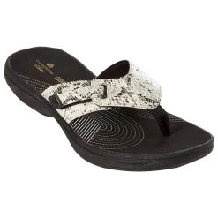 Sandals Womens Clarks® Cloudsteppers™ Brinkley Jazz Snake Flip Flops