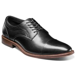 Dress Shoes Mens Stacy Adams Maddox Cap Toe Oxfords - Black