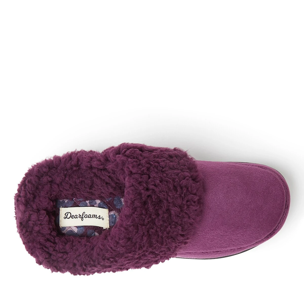 Womens Dearfoams® Holly Velour Slip-On Clog Slippers - Image 3